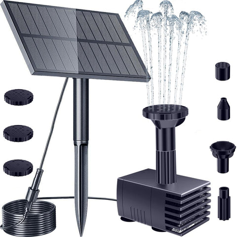 Upgraded Solar Water Pump for Bird Bath & Garden Use