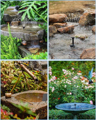 1.5W Solar Water Fountain Pump for Bird Bath & Garden