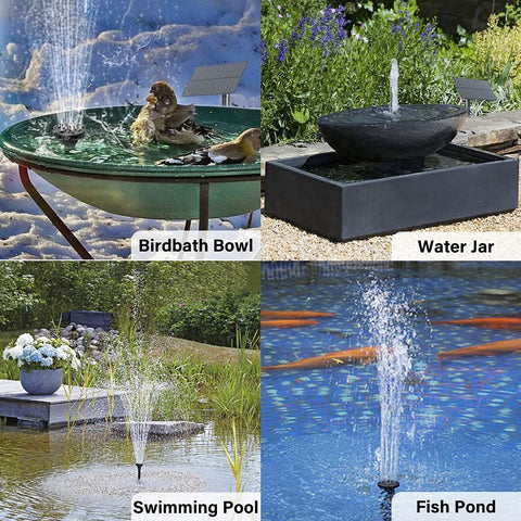 Upgraded Solar Water Pump for Bird Bath & Garden Use