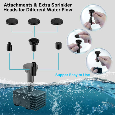 Upgraded Solar Water Pump for Bird Bath & Garden Use