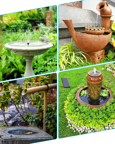 Biling Solar Fountain for Bird Bath & Small Ponds – 2.5W Kit