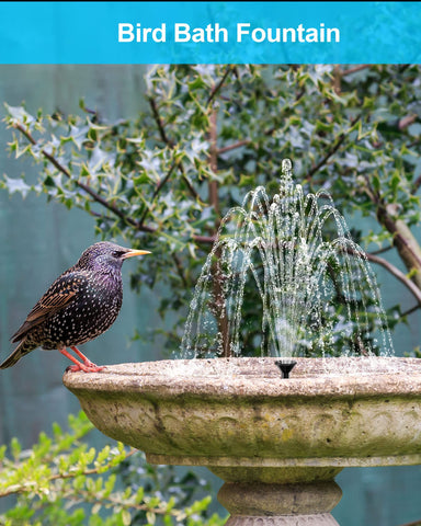 Biling Solar Fountain for Bird Bath & Small Ponds – 2.5W Kit