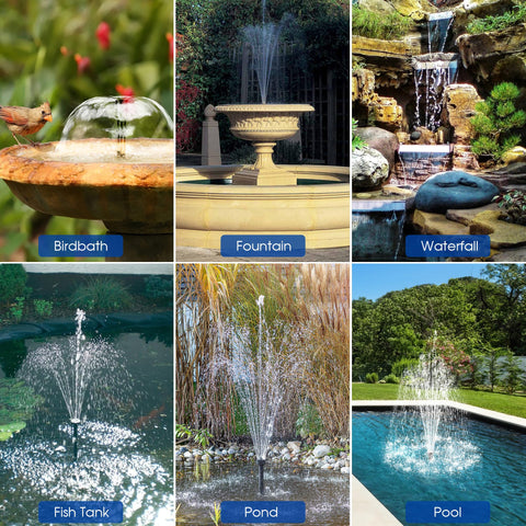 Biling 20W Solar Fountain Pump with Filtration & Anti-Dry