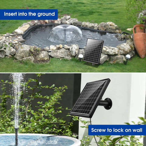 Biling 20W Solar Fountain Pump with Filtration & Anti-Dry