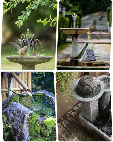 4.5W Solar Fountain Pump for Bird Bath with Auto-Off Protection
