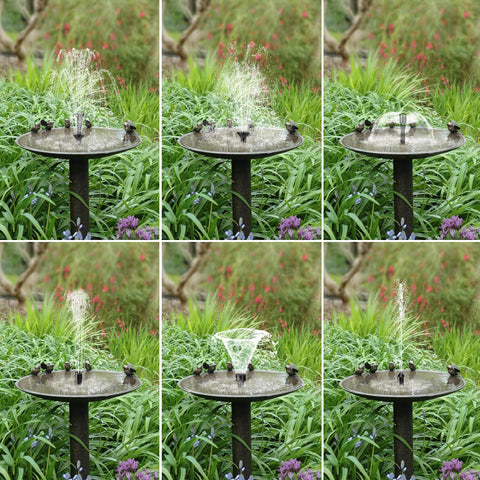 Biling 5.5W Solar Fountain with 3000mAh Battery for Bird Bath & Ponds