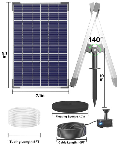 test 6.5W Solar Water Pump for Bird Bath & Small Ponds