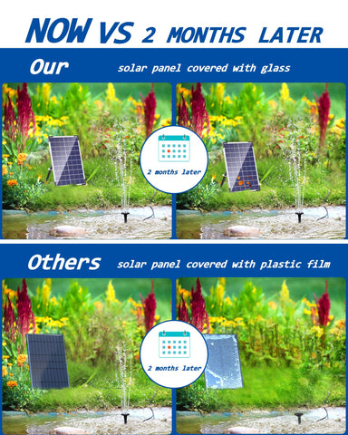 7.5W Solar Water Pump for Small Ponds & Bird Baths with DIY Tubing
