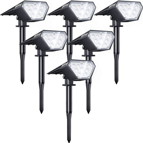 Biling Solar Spot Lights Outdoor, 2-in-1 Solar Landscape Lights 6PC