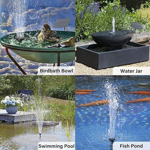 Biling Solar Water Fountain Pump Outdoor for Bird Bath 5.5V/2W