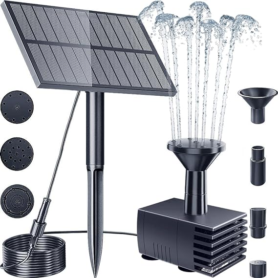 Biling Solar Water Fountain Pump Outdoor for Bird Bath 5.5V/2W