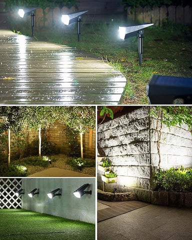 Biling Solar Spot Lights Outdoor, 2-in-1 Solar Landscape Lights 6PC