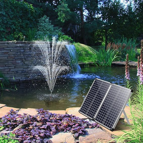 Biling Pond Filter with 62W Solar Panel, 660 GPH Water Pump