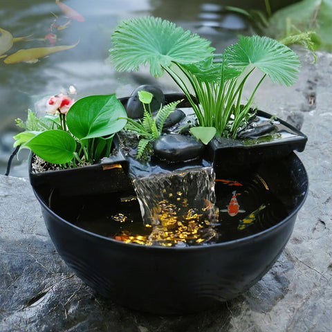 Tabletop Waterfall Pond Kit for Relaxation & DIY Decor