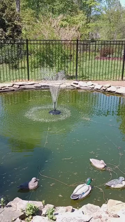 Biling 660GPH Floating Pond Fountain with LED Lights & 3 Sprays