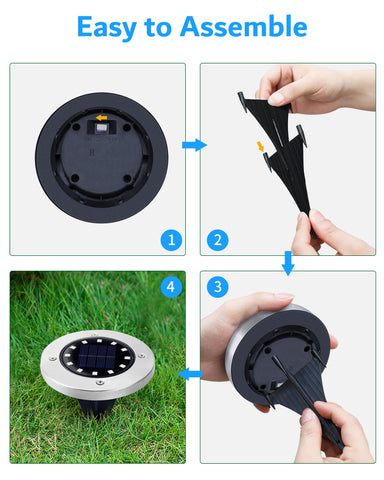 Biling Solar Outdoor Lights 12 Pack White