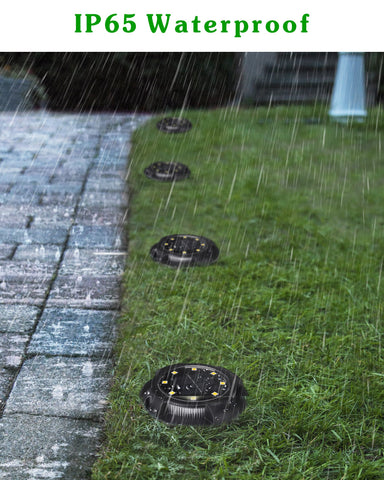 Biling Solar Pathway Lights Outdoor Uplight Sidelight, 12 Packs white